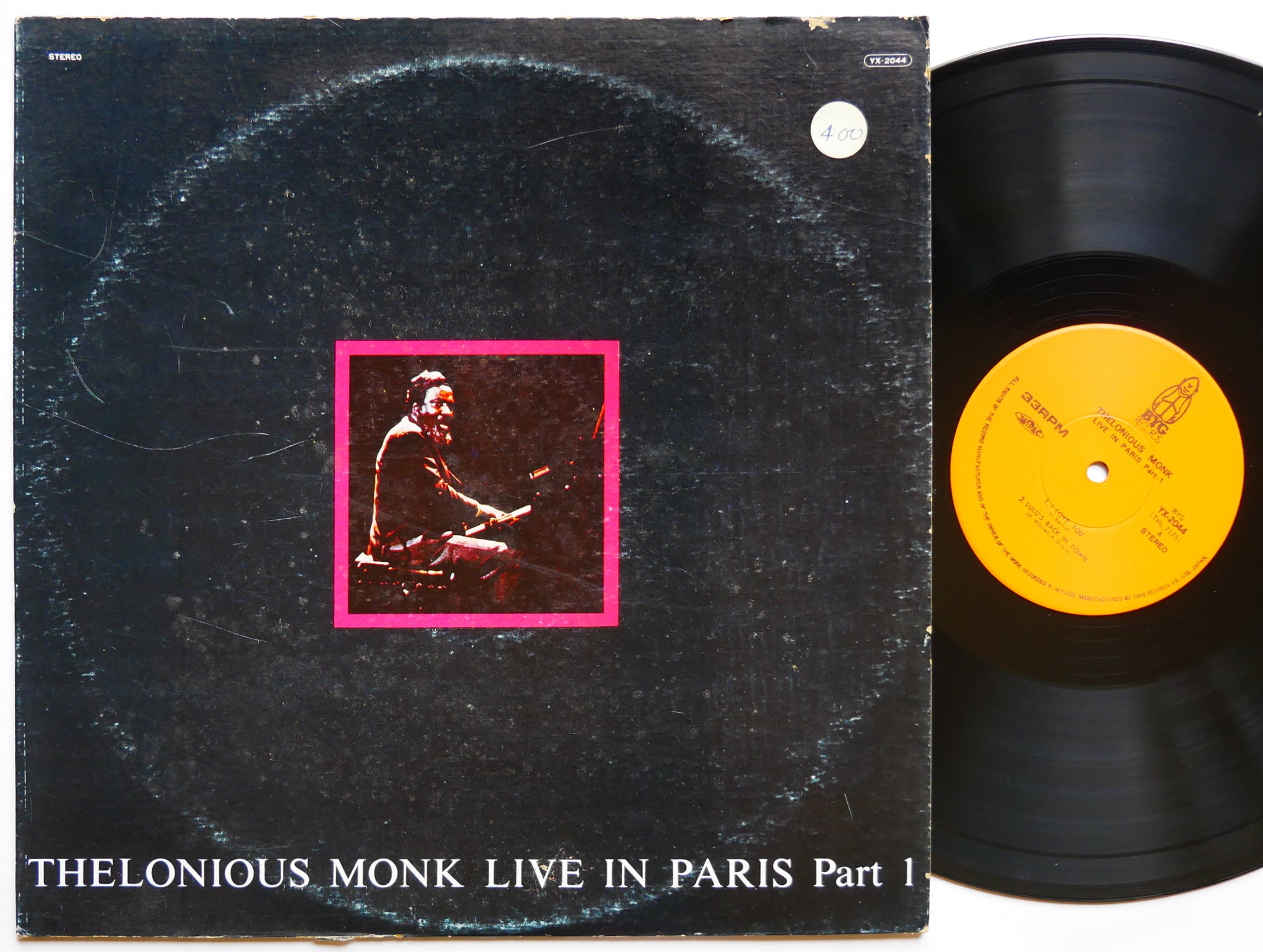 THELONIOUS MONK Live In Paris Part 1 LP BYG RECORDS YX-2044 JAPAN 1975 Ben Riley