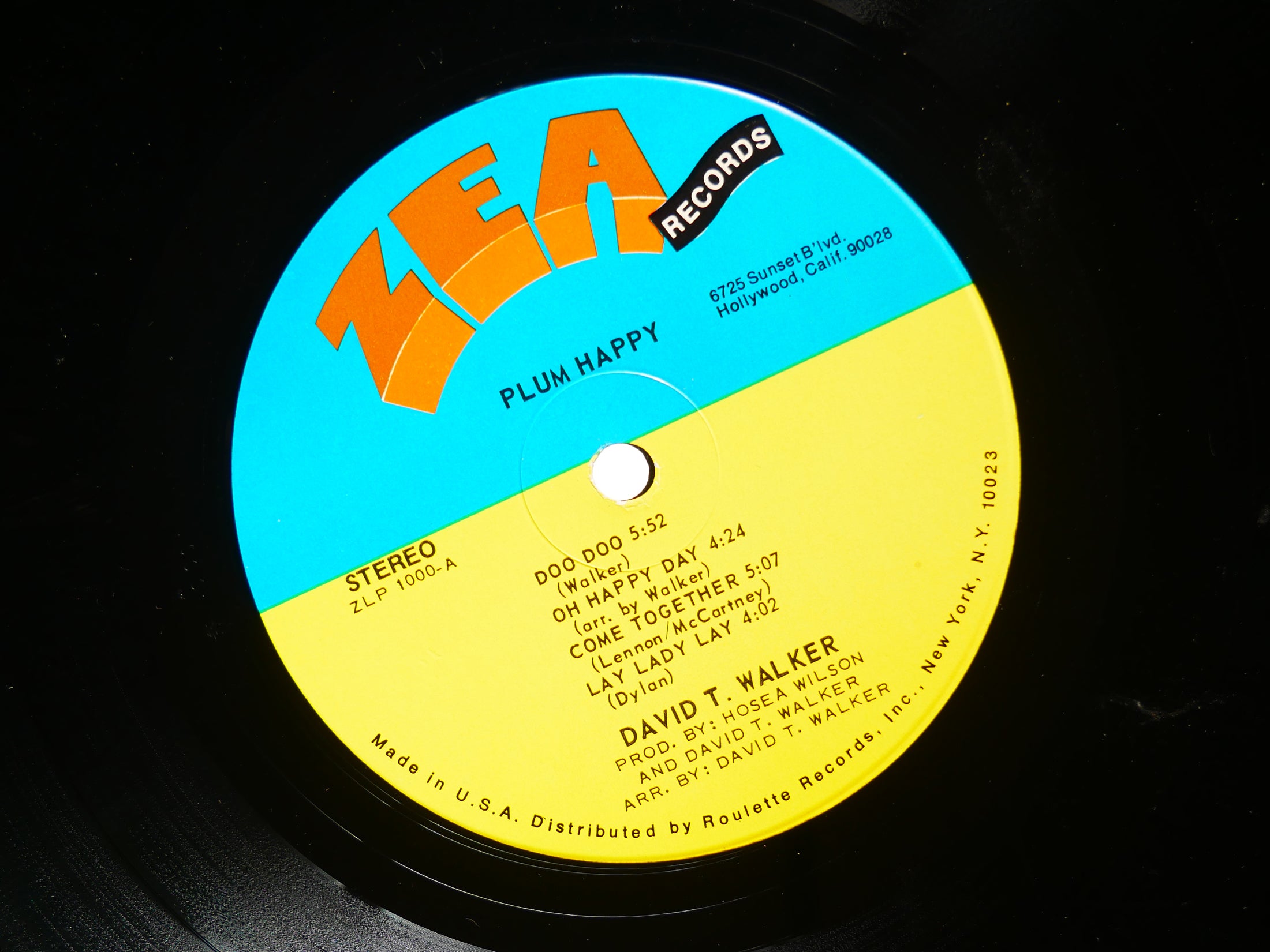 DAVID T. WALKER Plum Happy LP ZEA RECORDS ZLP 1000 US 1970 Jazz Funk VG+