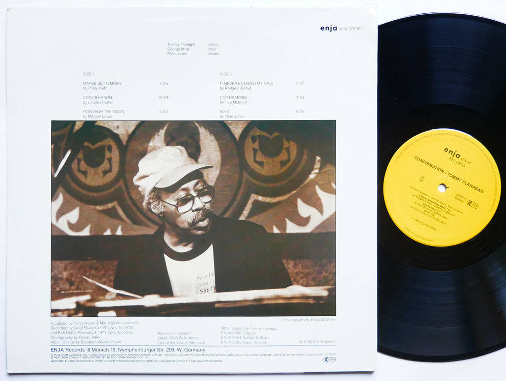 TOMMY FLANAGAN Confirmation LP ENJA RECORDS ENJA 4014 GERMANY 1982 Elvin Jones