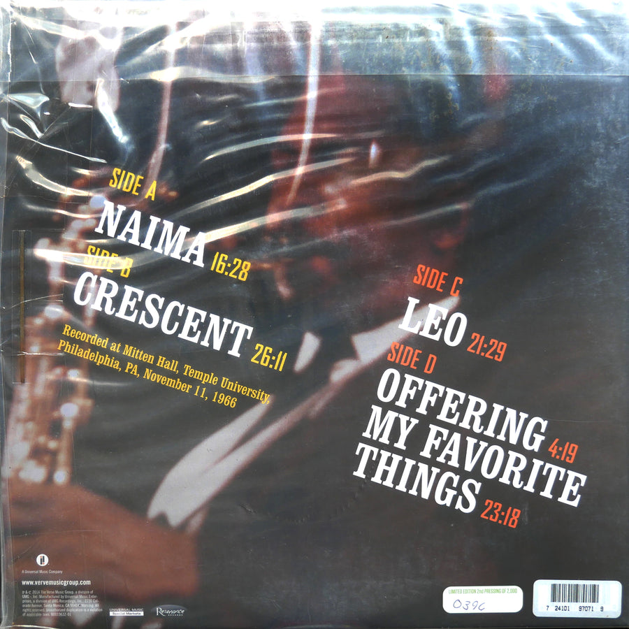 JOHN COLTRANE Offering Live At Temple University 2 x LP IMPULSE! US 2014 LIMITED