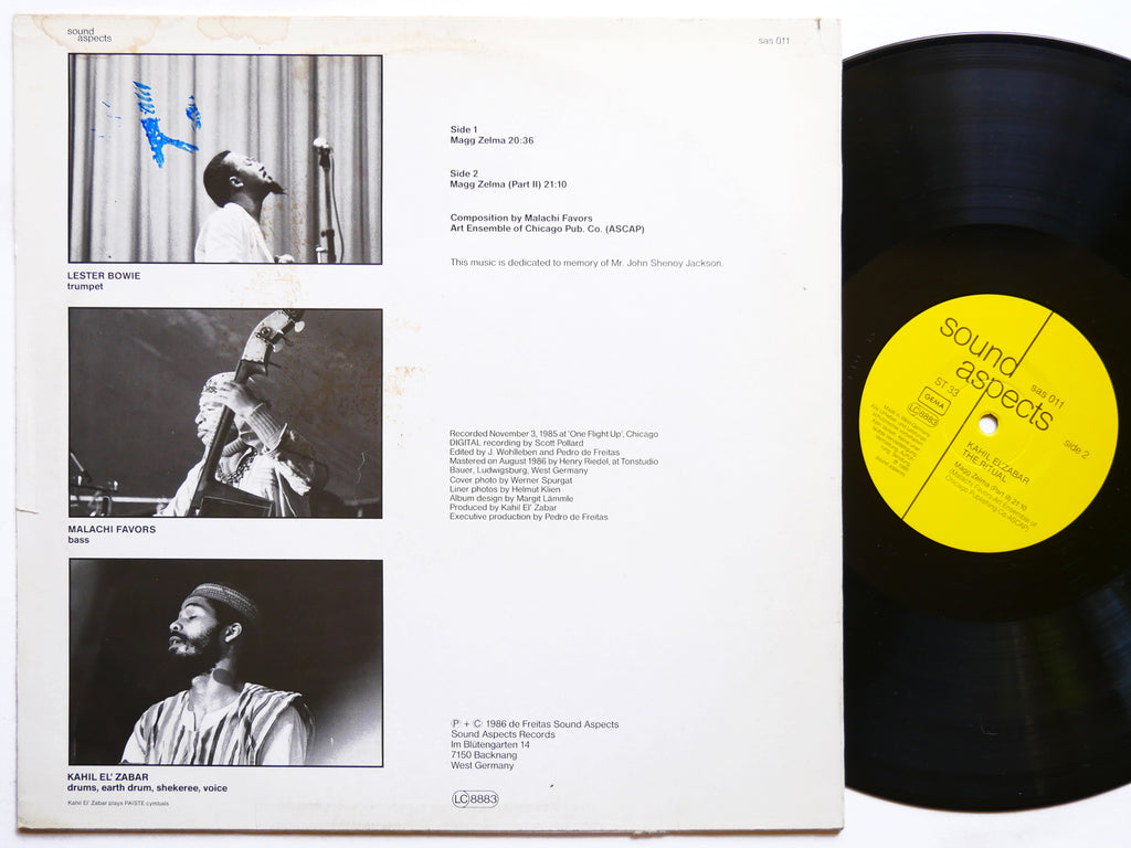 KAHIL EL'ZABAR The Ritual LP SOUND ASPECTS SAS 011 Germany 1986 Lester Bowie
